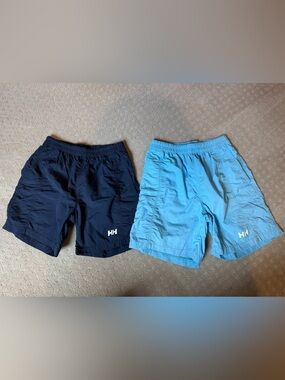 Helly Hansen Navy and Light Blue Men's Bathing Suits Size S EUC